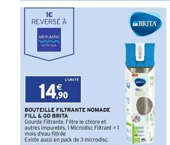 bouteille filtrante nomade fill & go brita