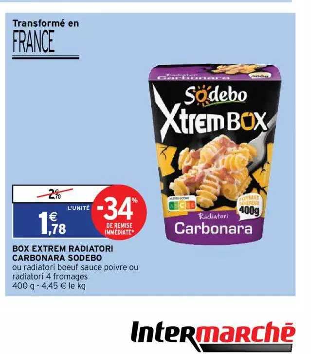 box extrêm radiatori carbonara sodebo