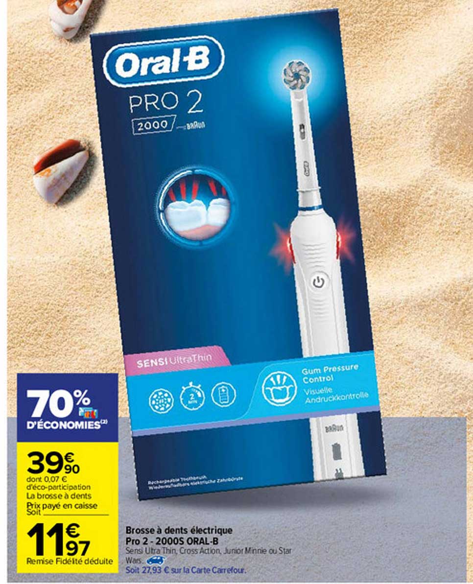 brosse à dents électrique pro 2 - 2000s oral-b