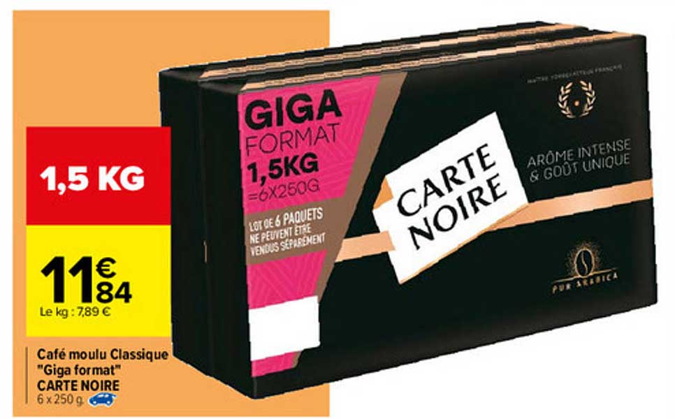 café moulu classique "giga format" carte noire