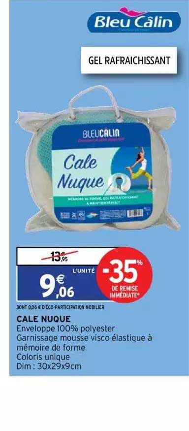 cale nuque bleu câlin
