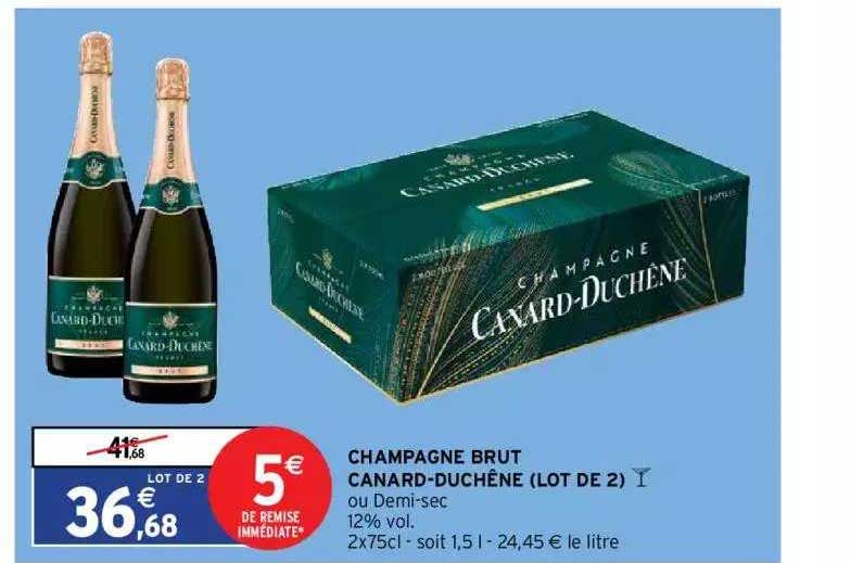 champagne brut canard-duchêne (lot de 2)