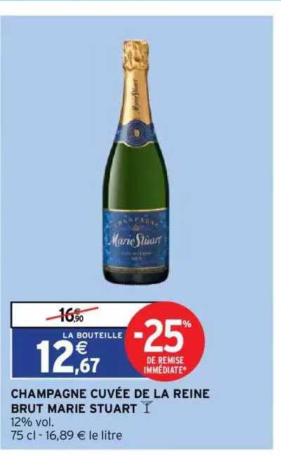 champagne cuvée de la reine brut marie stuart