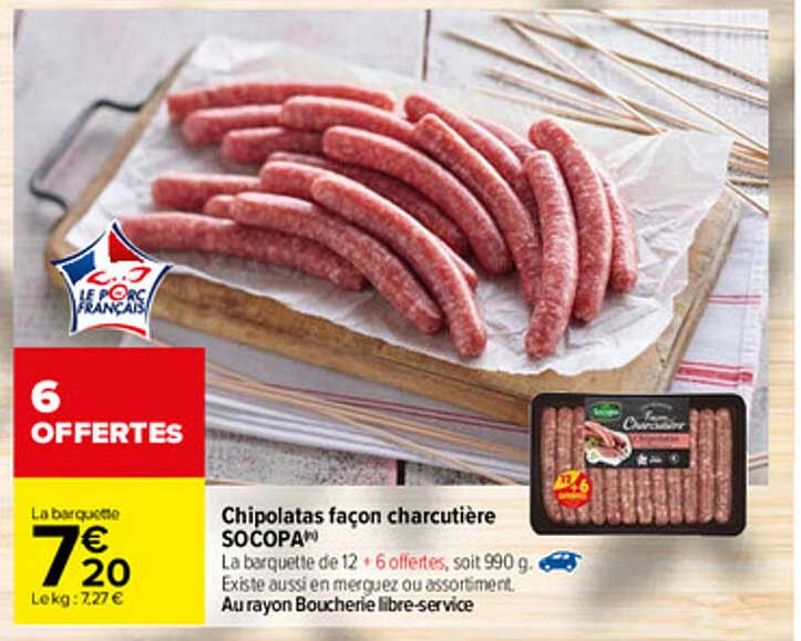 chipolatas façon charcutière socopa