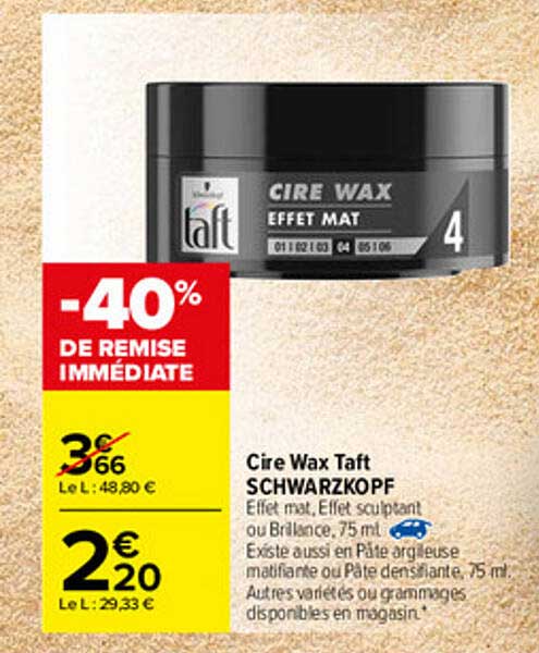 cire wax taft schwarzkopf