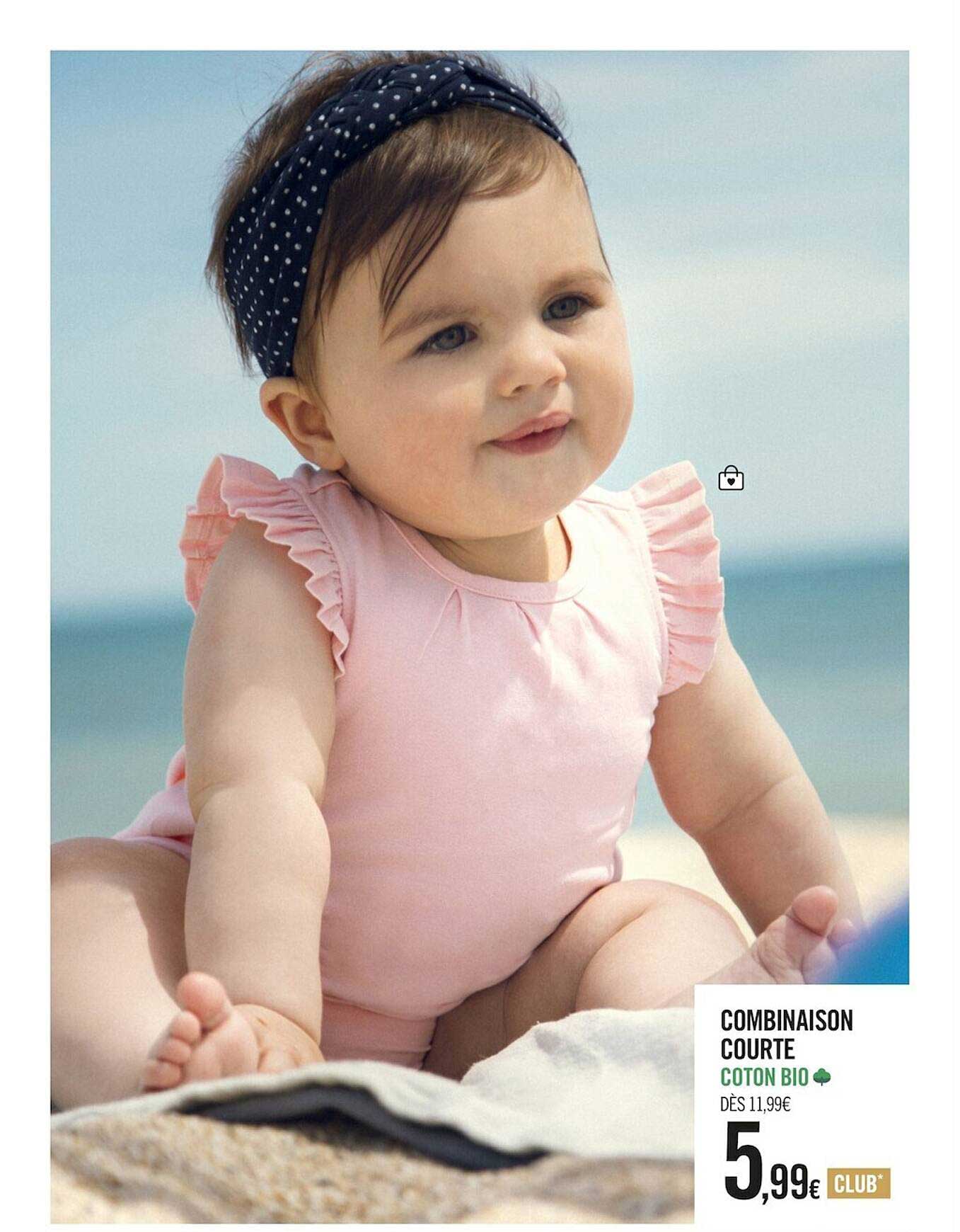 combinaison courte coton bio