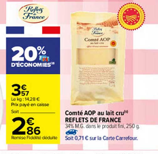 compté aop au lait cru reflets de france