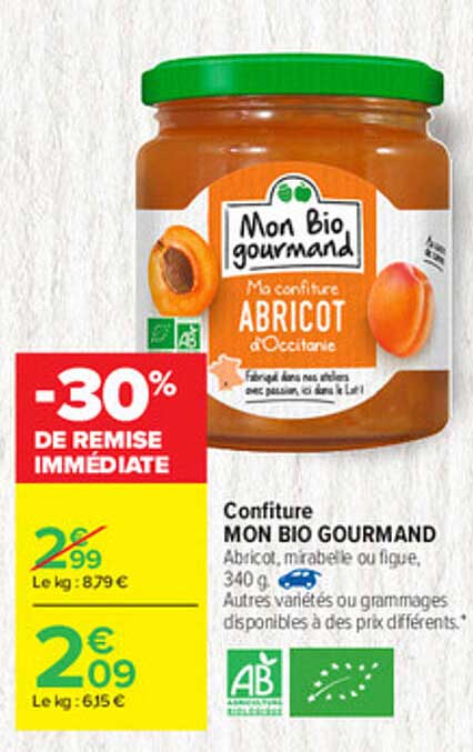confiture mon bio gourmand