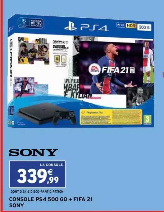 console ps4 500 go + fifa 21 sony