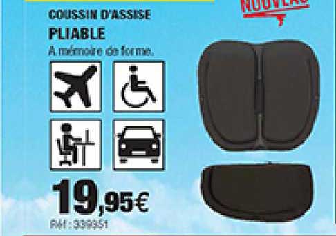 coussin d'assise pliable