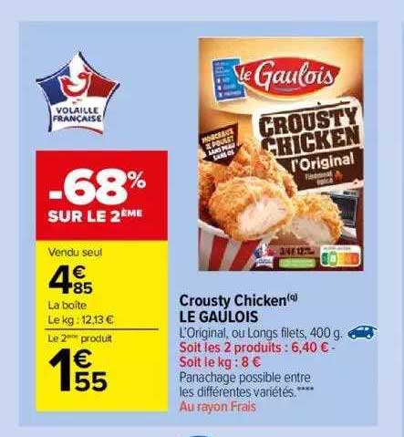 crousty chicken le gaulois