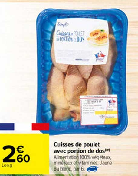 Cuisses De Poulet Avec Portion De Dos