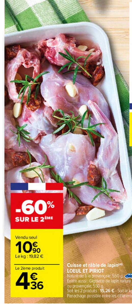 cuisses et râble de lapin loeul et piriot