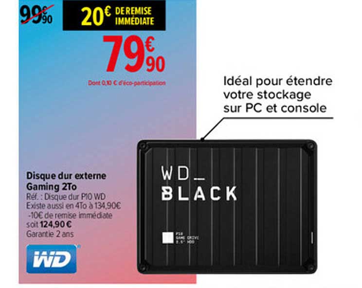 Disque Dur Externe Gaming 2to Wd