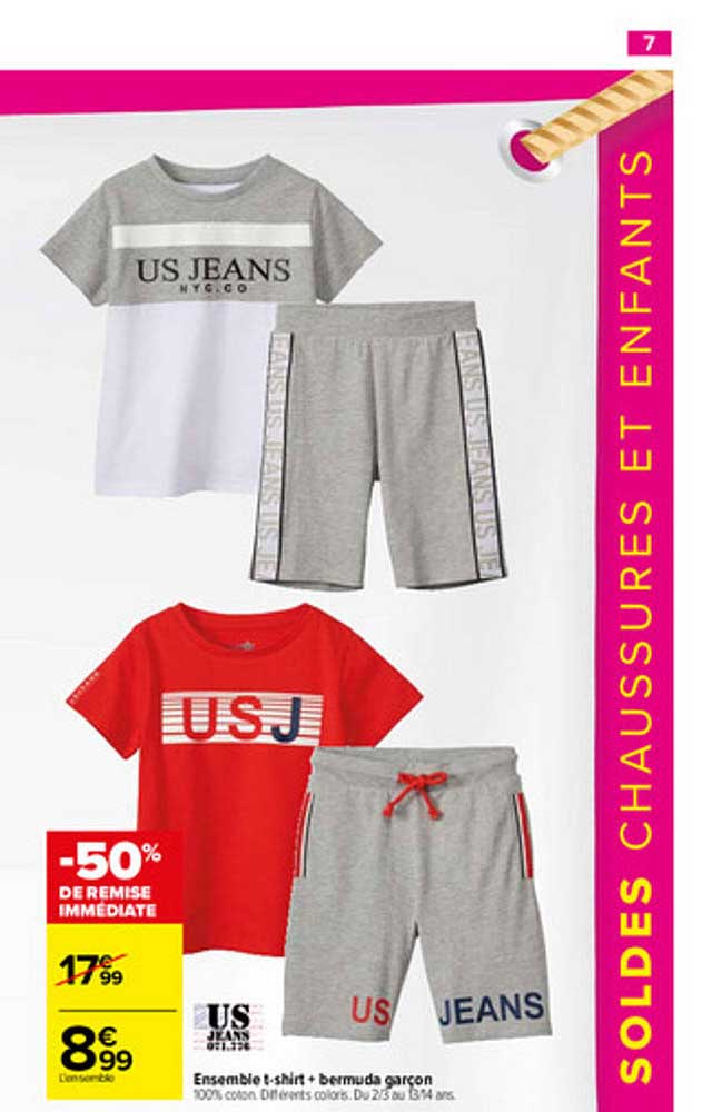 ensemble t-shirt + bermuda garçon