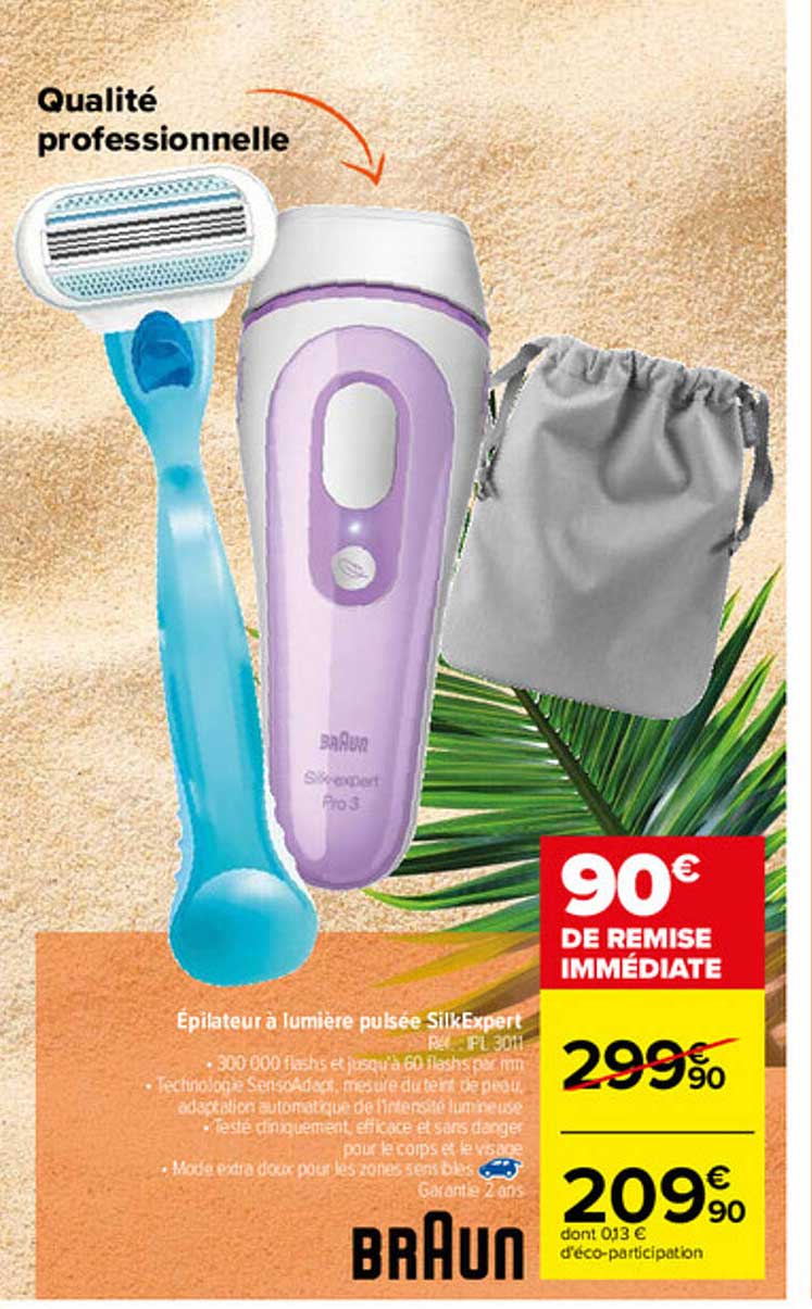 épilateur à lumière pulsée silk expert braun