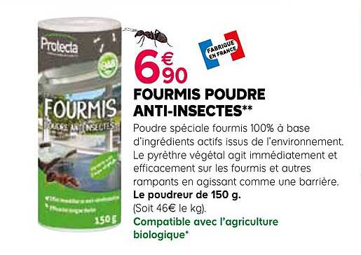 fourmis poudre anti-insectes protecta