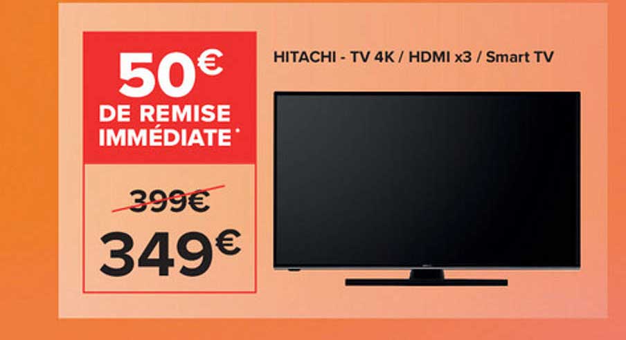 Hitachi - Tv 4k - Hdmi X3 - Smart Tv