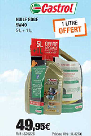 Huile Edge 5w40 Castrol
