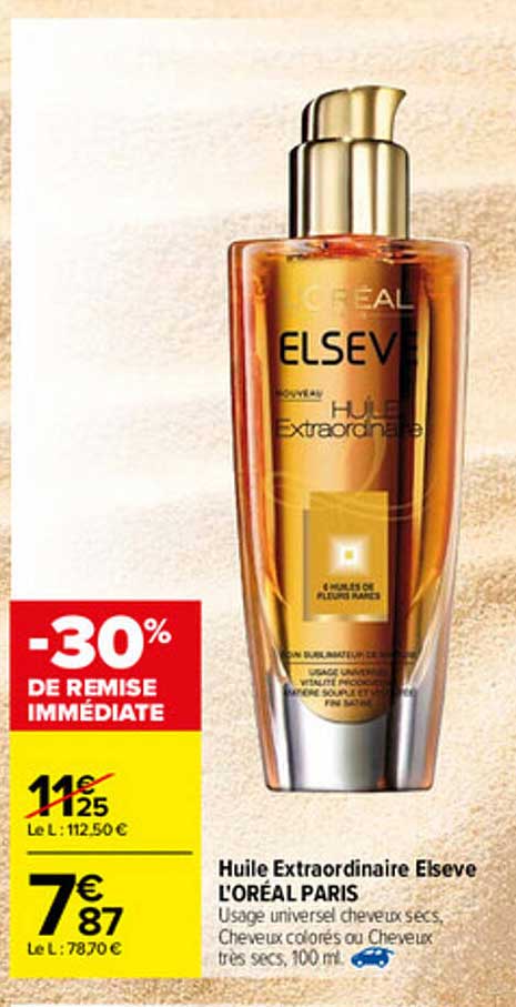 huile extraordinaire elsève l'oréal paris