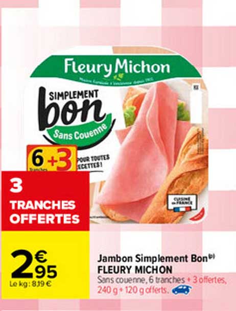 jambon simplement bon fleury michon