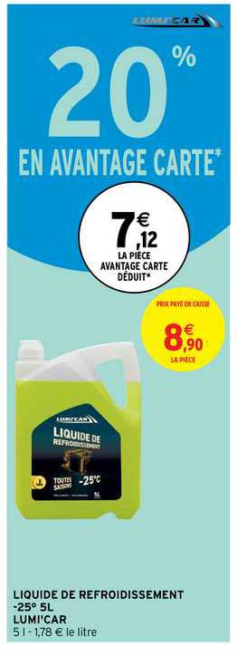 Liquide De Refroidissement -25° 5l Lumi'car