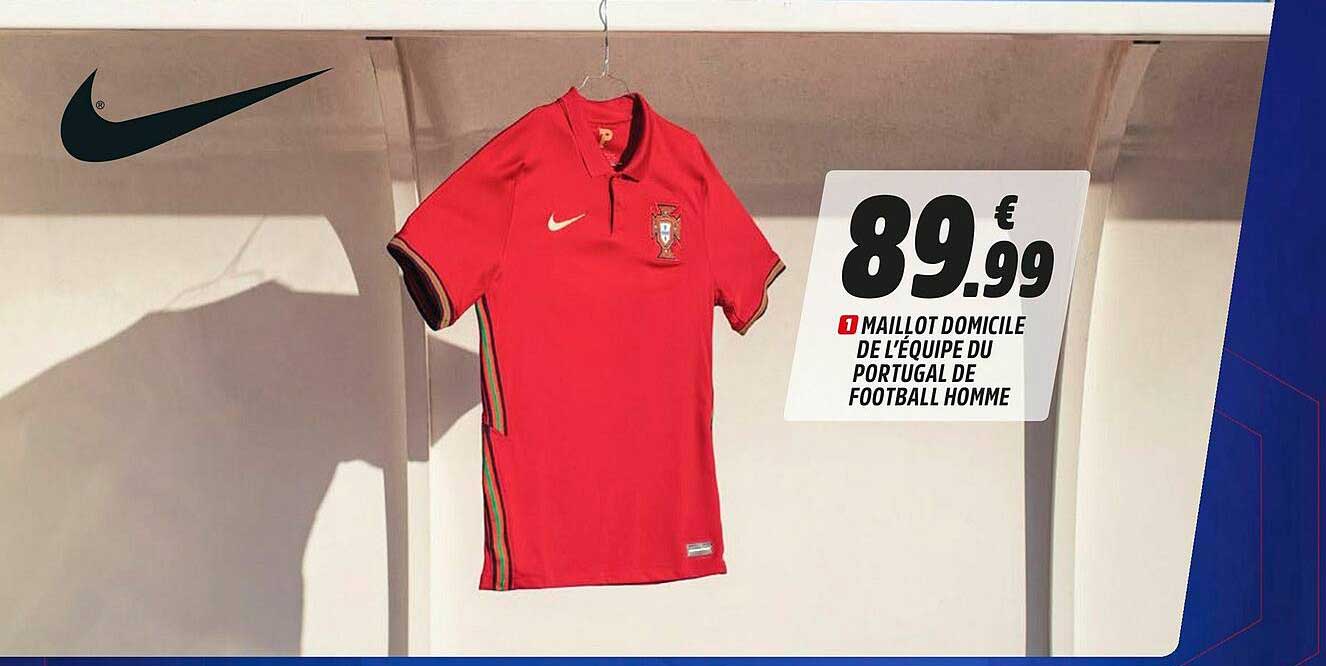 maillot domicile de l'équipe du portugal de football homme