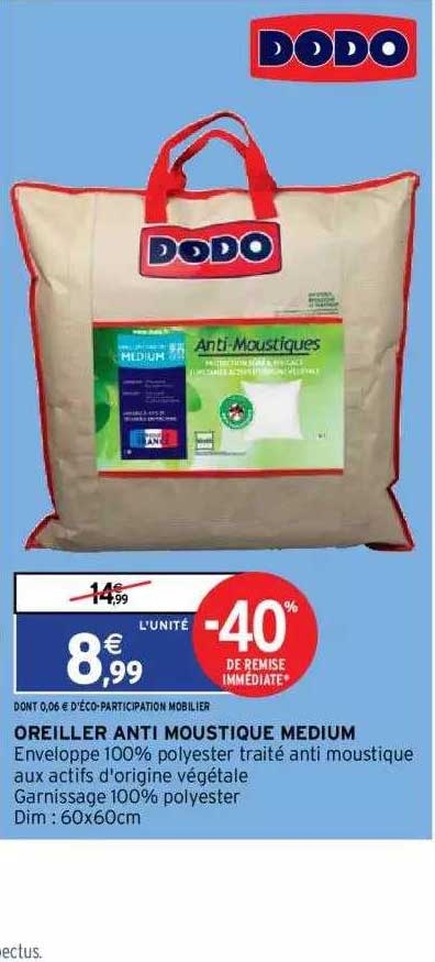 oreiller anti moustique medium dodo