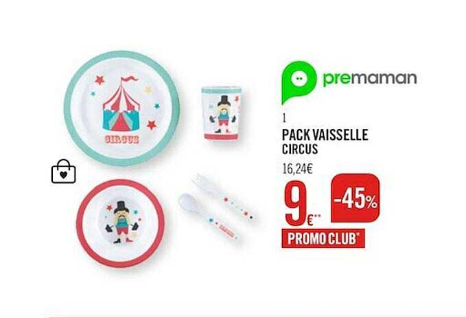 pack vaisselle circus premaman