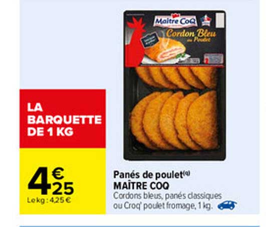 panée de poulet maître coq