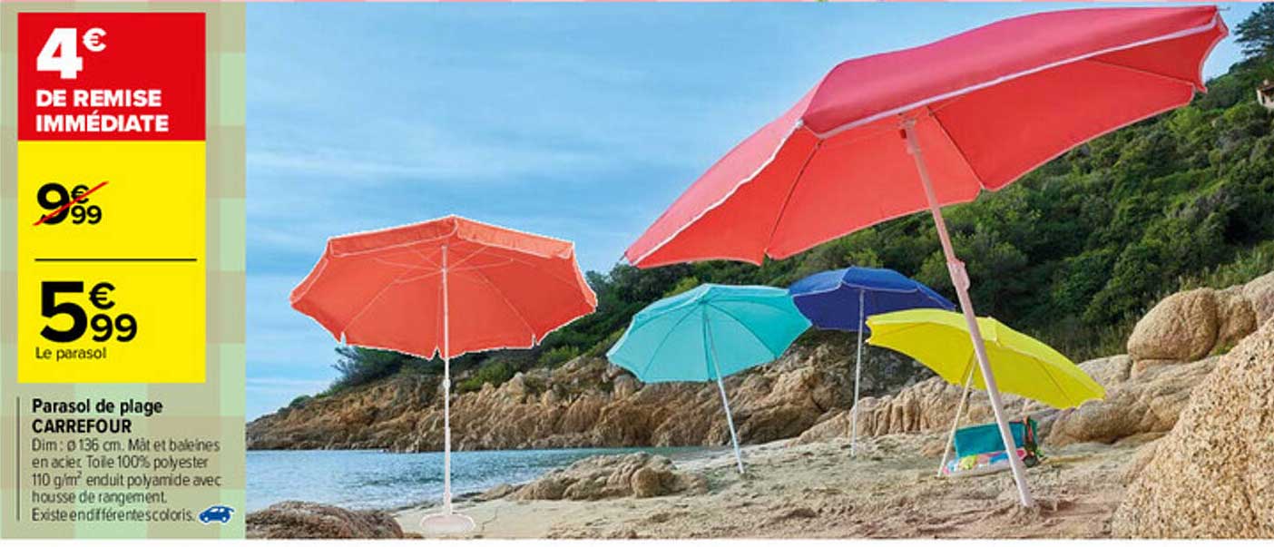 Parasol De Plage Carrefour