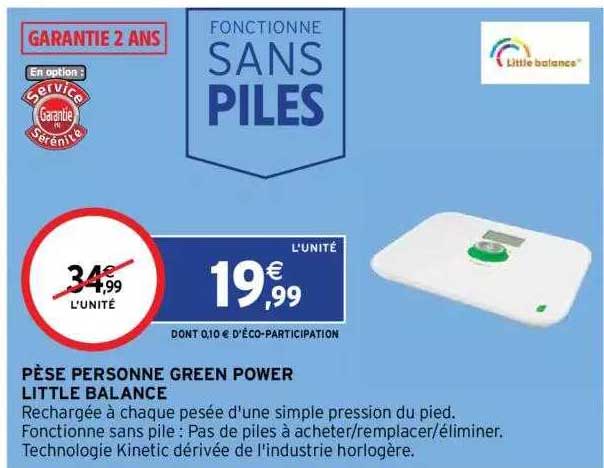 pèse personne green power little balance