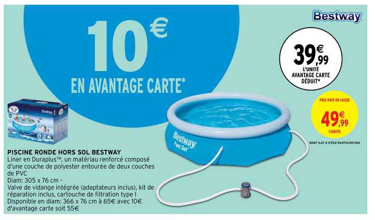 piscine ronde hors sol bestway