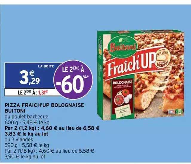 pizza fraîch'up bolognaise buitoni