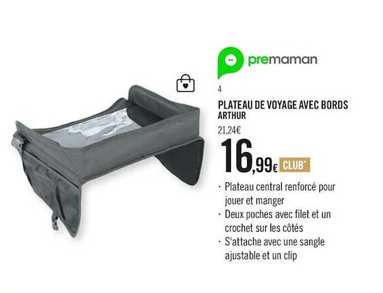 plateau de voyage avec bords arthur premaman