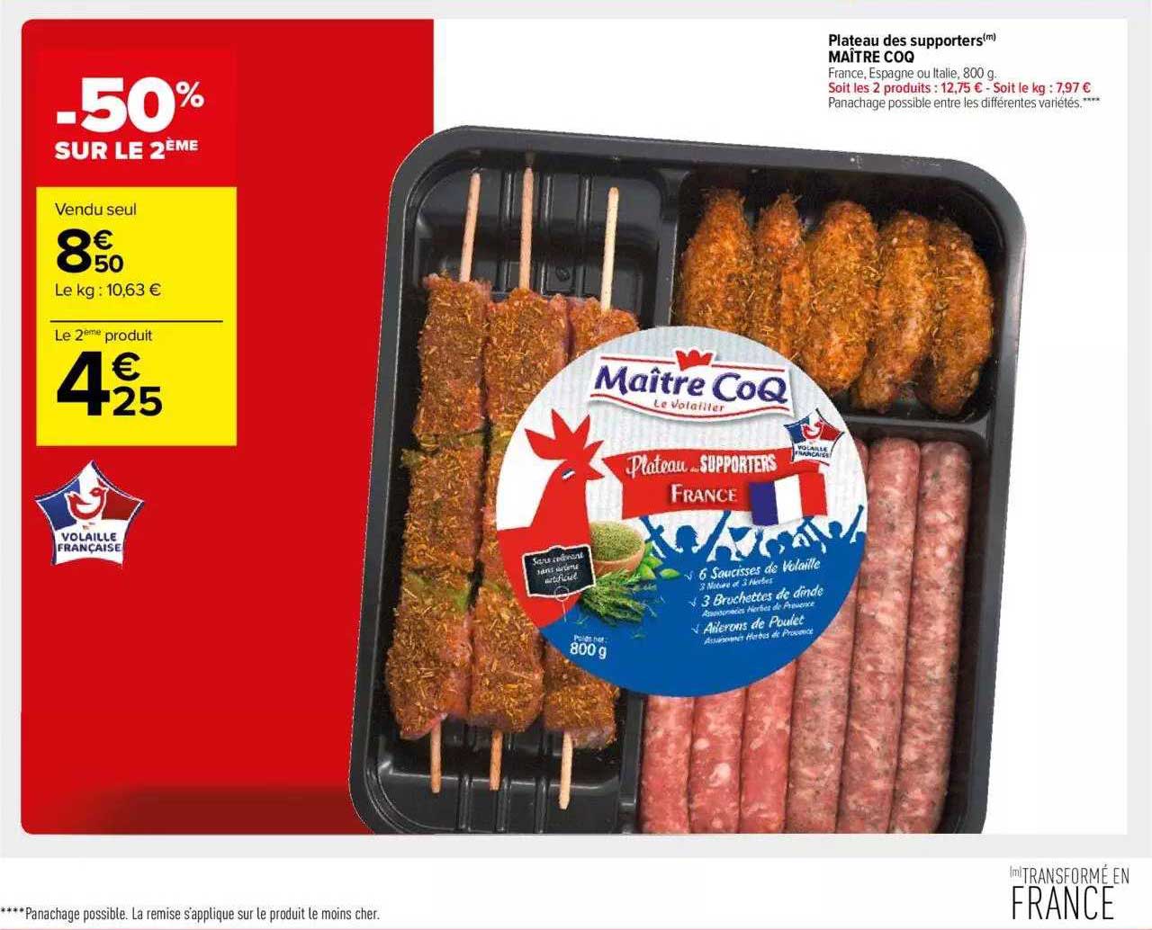 plateau des supporters maitre coq