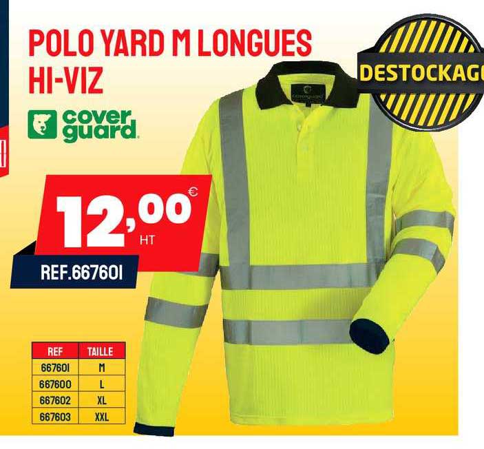 polo yard m longues hi-viz cover guard réf. 667601