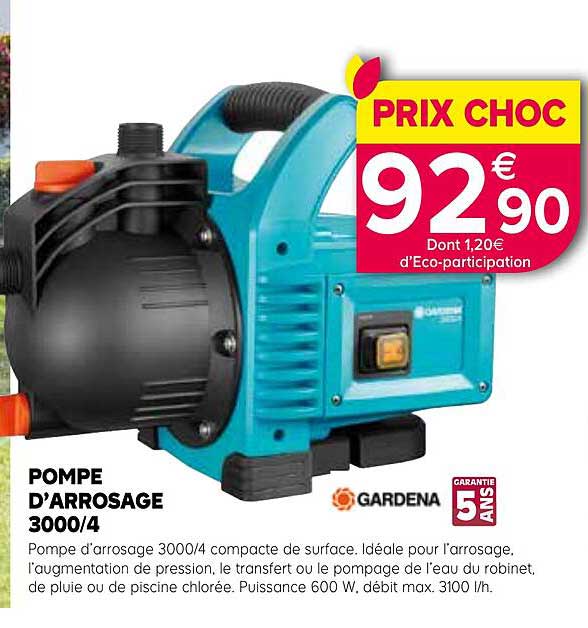 Pompe D'arrosage Gardena 3000-4