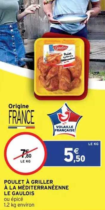 Poulet à Griller à La Méditerranéenne Le Gaulois