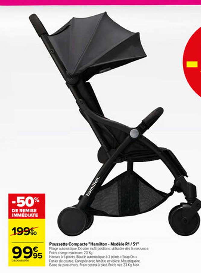 poussette compacte "hamilton - modèle r1 - s1"
