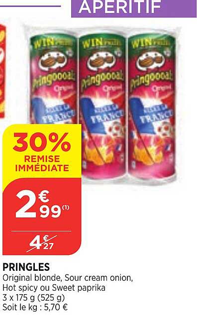Pringles 30% De Remise Immédiate
