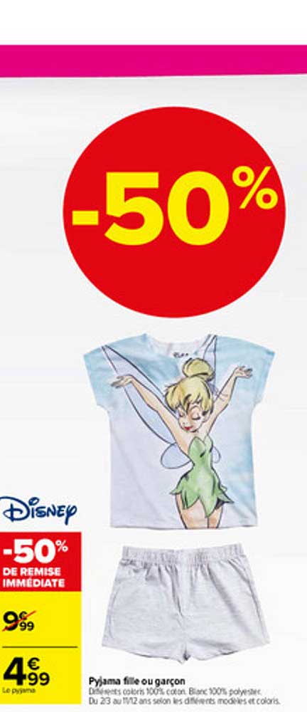 Pyjama Fille Ou Garçon Disney