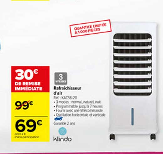 rafraichisseur d'air klindo