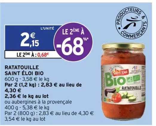 ratatouille saint éloi bio
