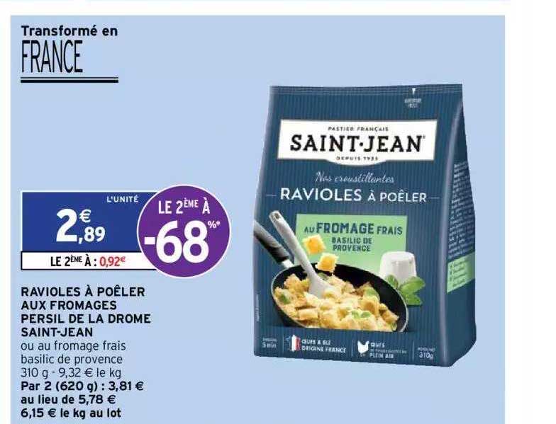 ravioles à poêler aux fromages persil de la drome saint-jean
