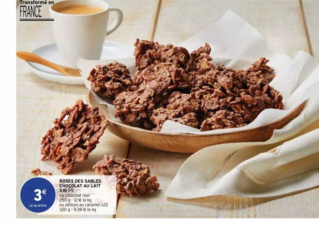 roses des sables chocolat au lait x18