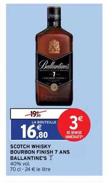 scotch whisky bourbon finish 7 ans ballantine's