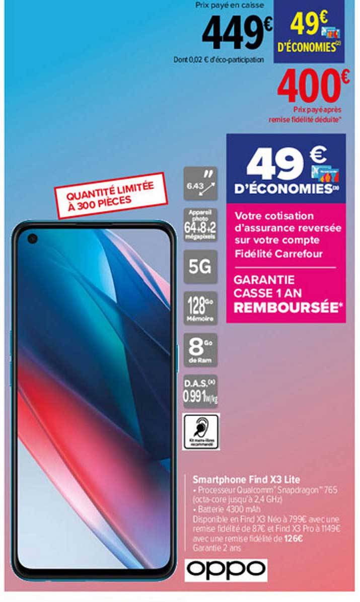 smartphone find x3 lite oppo