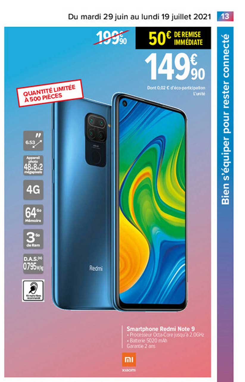 Smartphone Redmi Note 9 Xiaomi