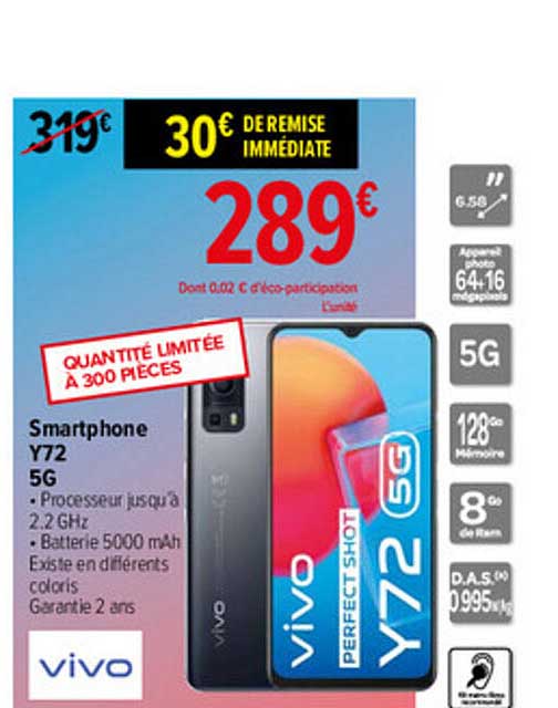 Smartphone Y72 5g Vivo